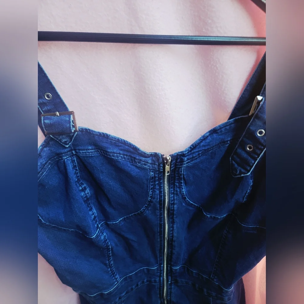 Fashion Nova | Capture This Denim Romper Dark Wash - Picture 5 of 7